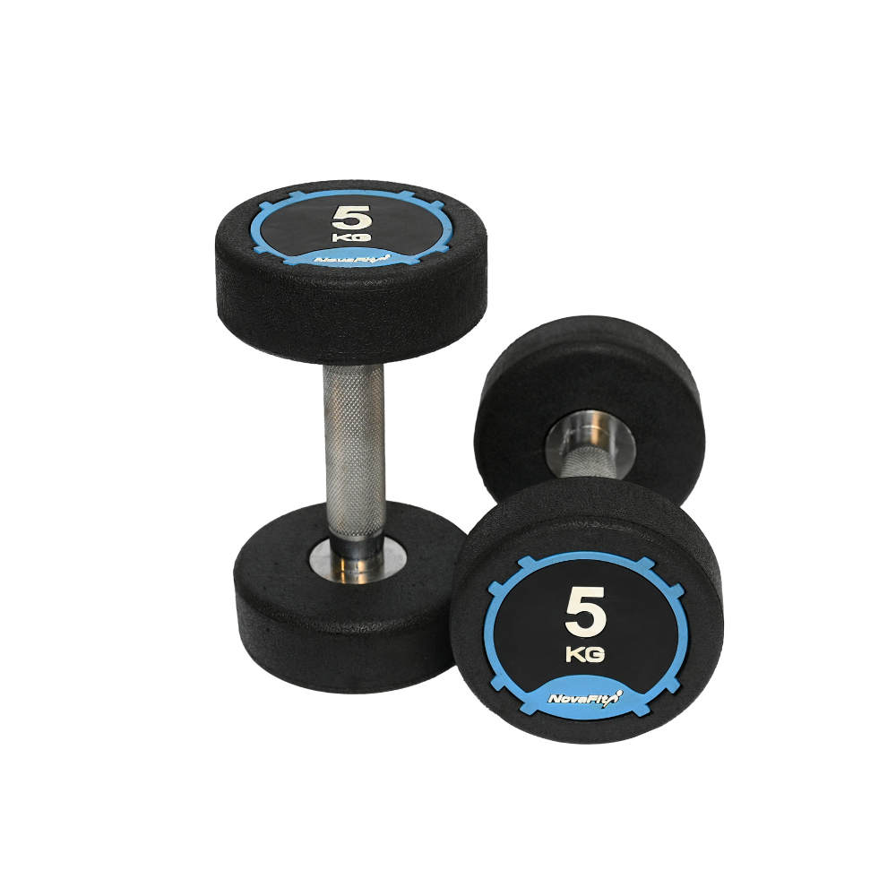 NovaFit Premium Rubber Coated Dumbbells