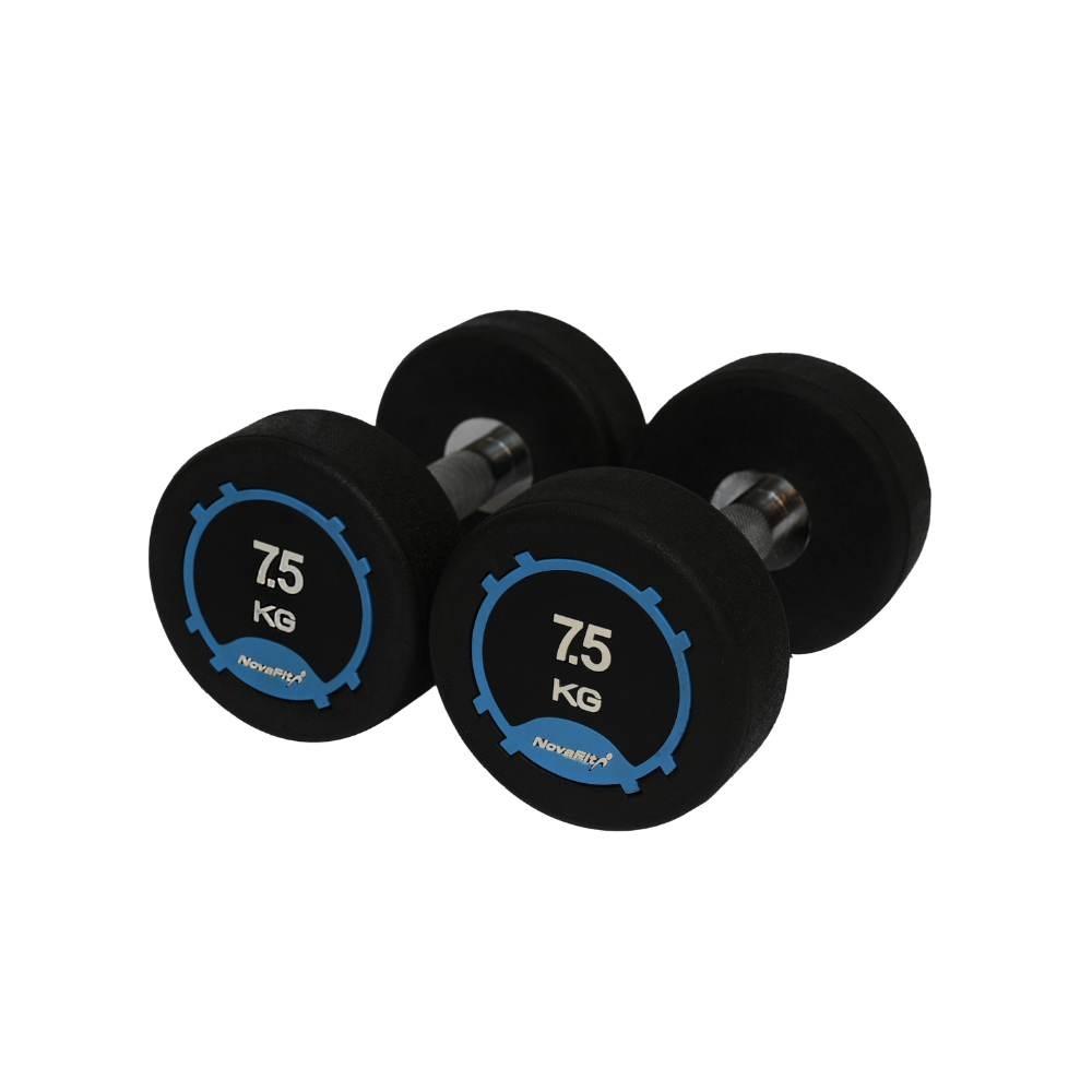 NovaFit Premium Rubber Coated Dumbbells