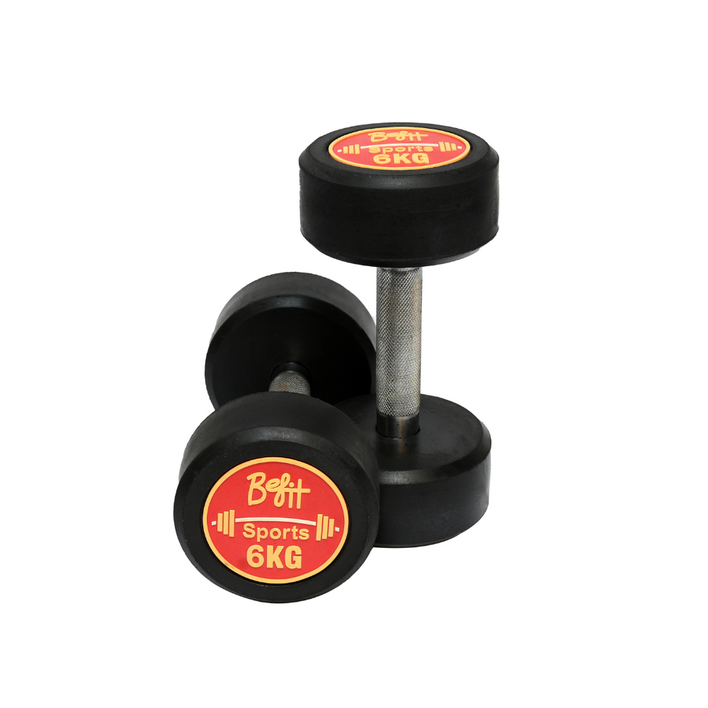 BeFit Rubber Coated Dumbbells
