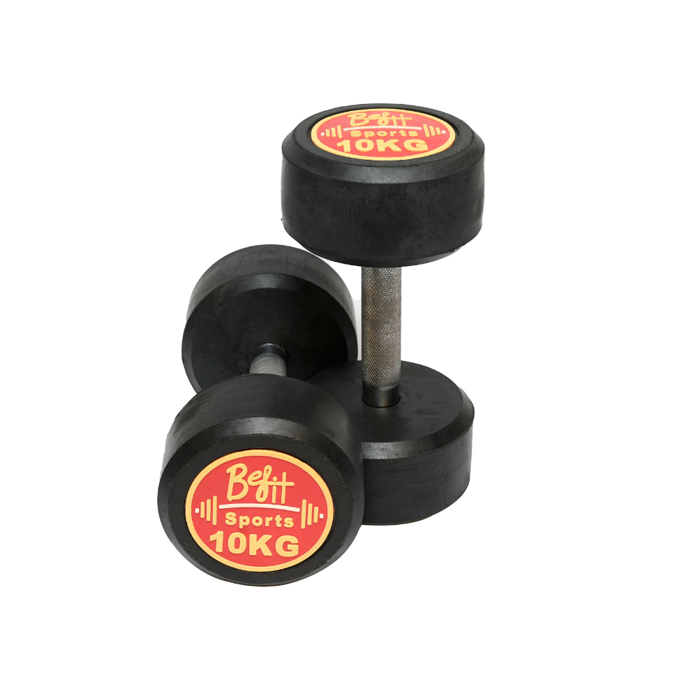 BeFit Rubber Coated Dumbbells